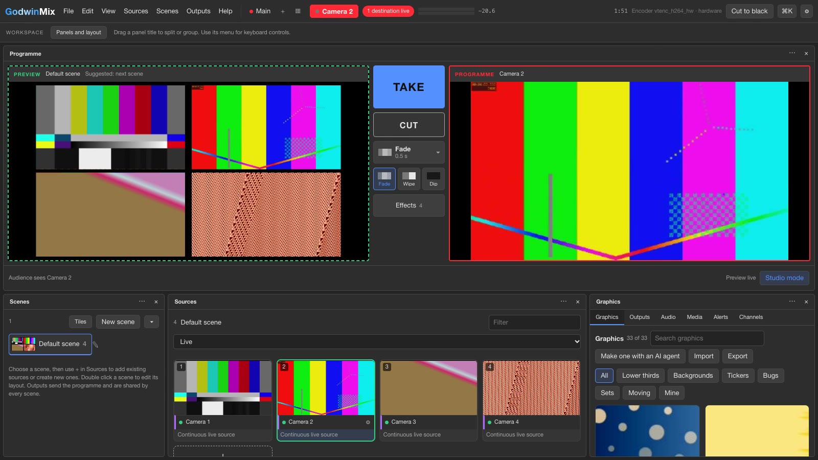 GodwinMix web UI