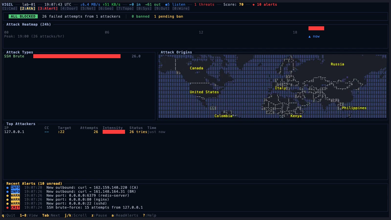 vigil dashboard